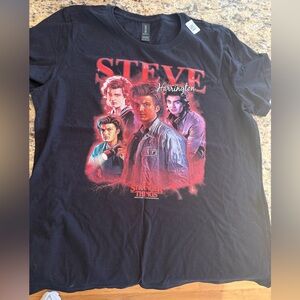 Black Steve Harrington Stranger Things Graphic T-Shirt